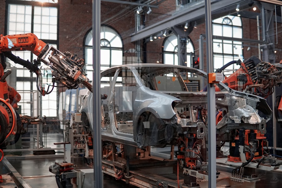 Automotive body-shop robotic assembly line